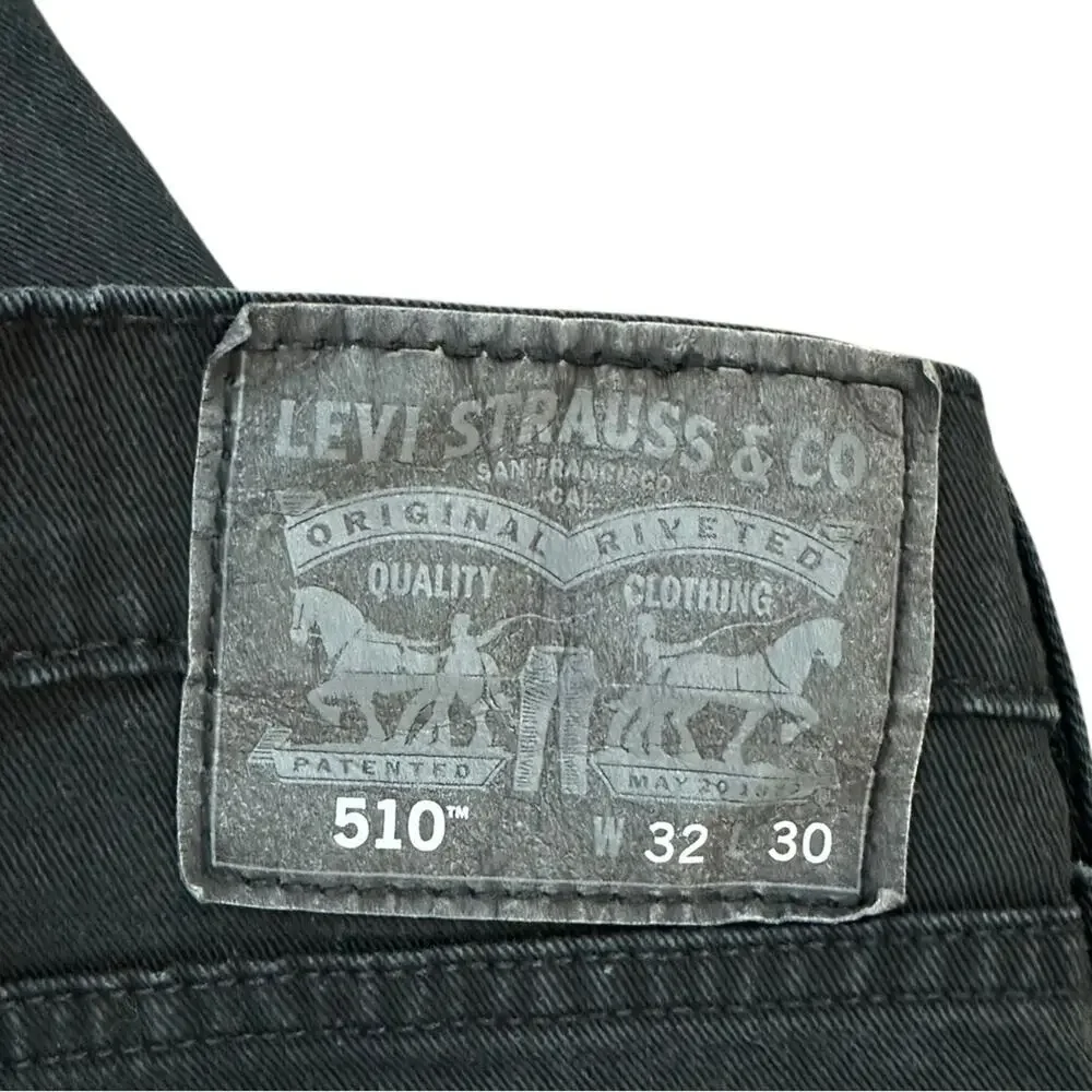 Men's Levi's 510 Skinny Black Jeans Size 32 Short
